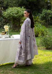 Elaf Premium Embroidered Luxury Lawn Unstitched 3Pc Suit ELQ-4B PURE PLUM