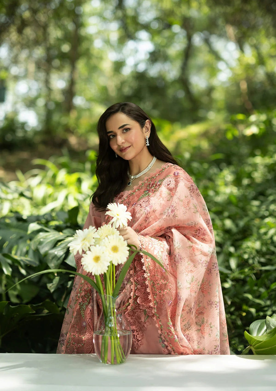 Elaf Premium Embroidered Luxury Lawn Unstitched 3Pc Suit ELQ-5A ENDLESS LOVE