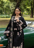 Elaf Premium Embroidered Luxury Lawn Unstitched 3Pc Suit ELQ-5B BLACK MASCARA