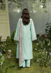 Elaf Premium Embroidered Luxury Lawn Unstitched 3Pc Suit ELQ-6B MINT STORY
