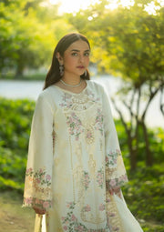 Elaf Premium Embroidered Luxury Lawn Unstitched 3Pc Suit ELQ-7B SWEET TALK