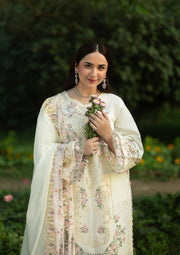 Elaf Premium Embroidered Luxury Lawn Unstitched 3Pc Suit ELQ-7B SWEET TALK