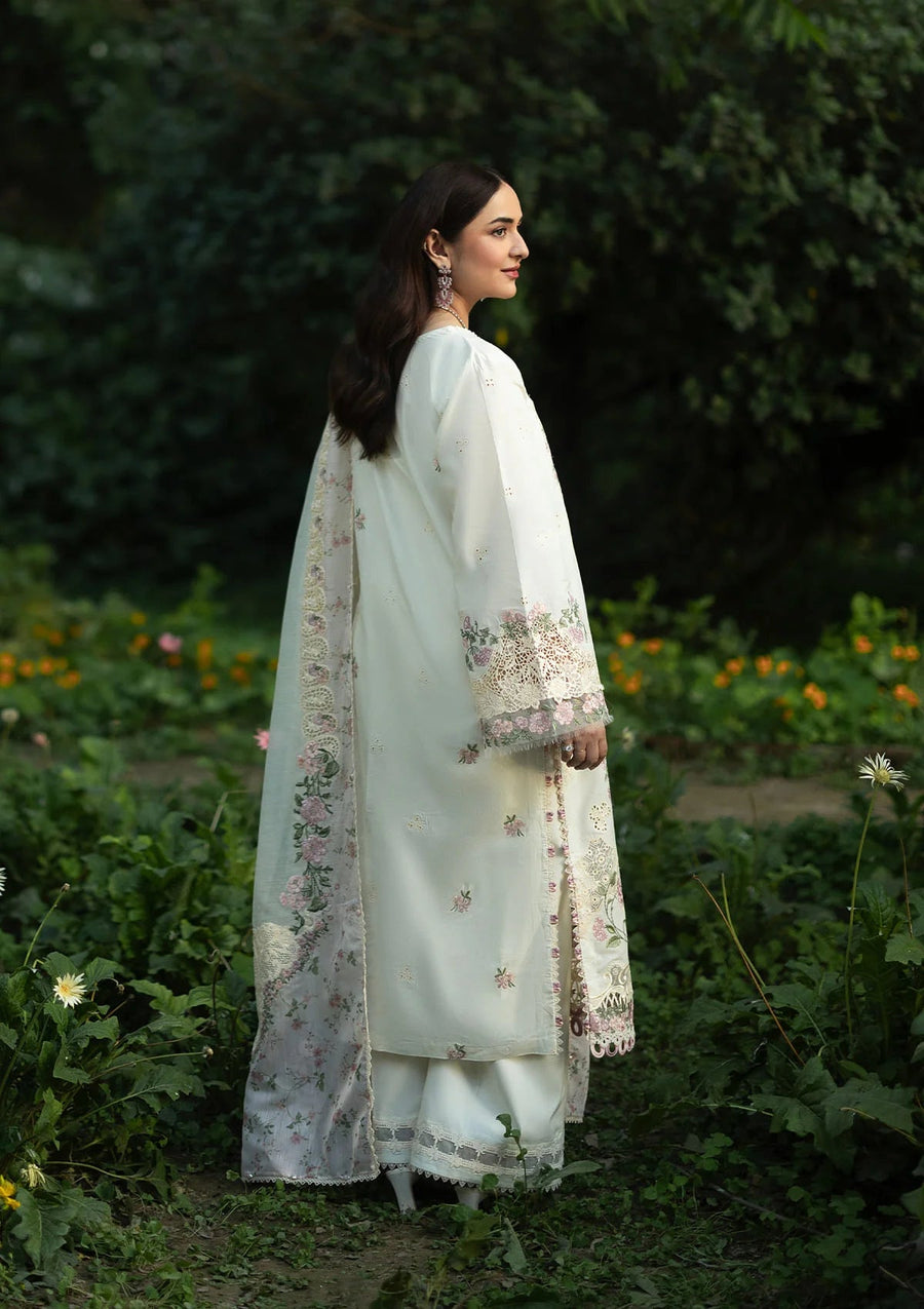Elaf Premium Embroidered Luxury Lawn Unstitched 3Pc Suit ELQ-7B SWEET TALK