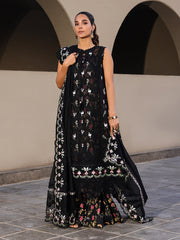 Faiza Faisal Marine Embroidered Luxury Lawn Unstitched 3Pc Suit - ELVA
