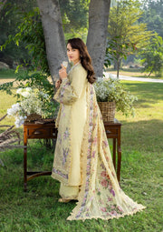 Elaf Premium Embroidered Luxury Lawn Unstitched 3Pc Suit ELY-05 SOUCI
