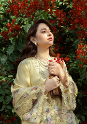 Elaf Premium Embroidered Luxury Lawn Unstitched 3Pc Suit ELY-05 SOUCI