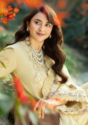 Elaf Premium Embroidered Luxury Lawn Unstitched 3Pc Suit ELY-05 SOUCI
