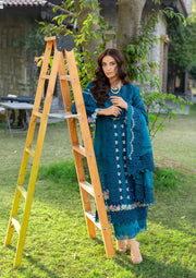 Elaf Premium Embroidered Luxury Lawn Unstitched 3Pc Suit ELY-06 SAPPHIRE
