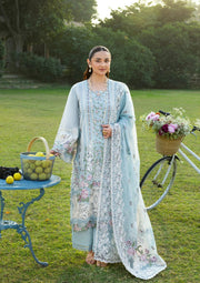 Elaf Premium Embroidered Luxury Lawn Unstitched 3Pc Suit ELY-07 MORNIG DRIZZLE