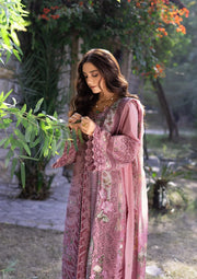 Elaf Premium Embroidered Luxury Lawn Unstitched 3Pc Suit ELY-09 ROSEE