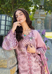 Elaf Premium Embroidered Luxury Lawn Unstitched 3Pc Suit ELY-09 ROSEE