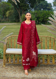 Elaf Premium Embroidered Luxury Lawn Unstitched 3Pc Suit ELY-10 CHERIE LADY