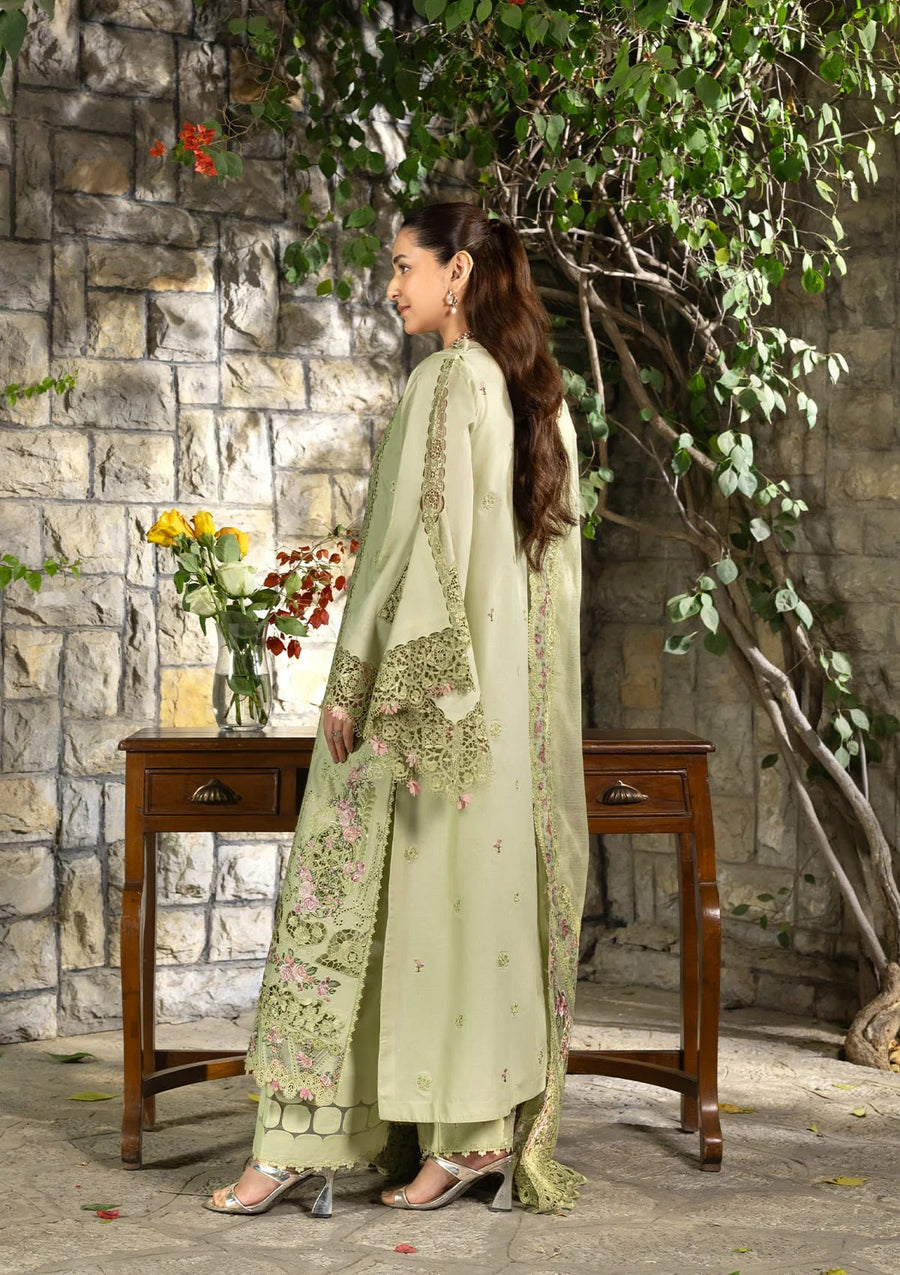 Elaf Premium Embroidered Luxury Lawn Unstitched 3Pc Suit ELY-11 SPANISH MUSE