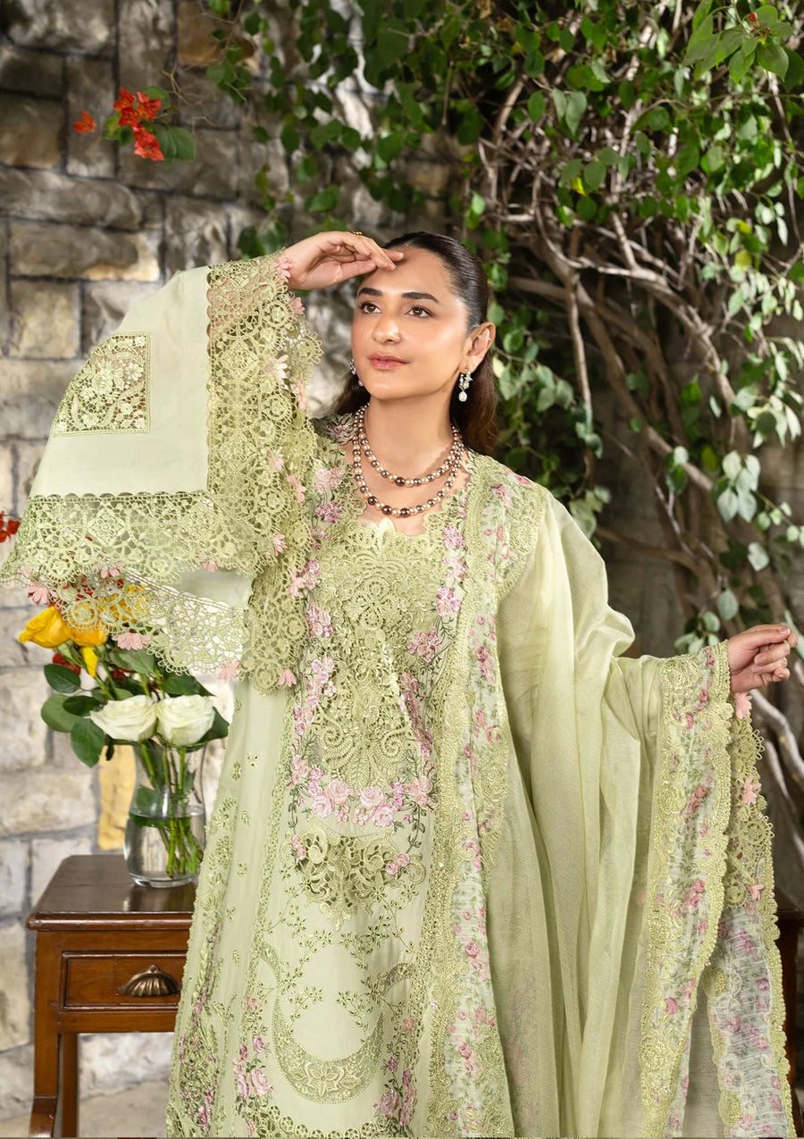 Elaf Premium Embroidered Luxury Lawn Unstitched 3Pc Suit ELY-11 SPANISH MUSE
