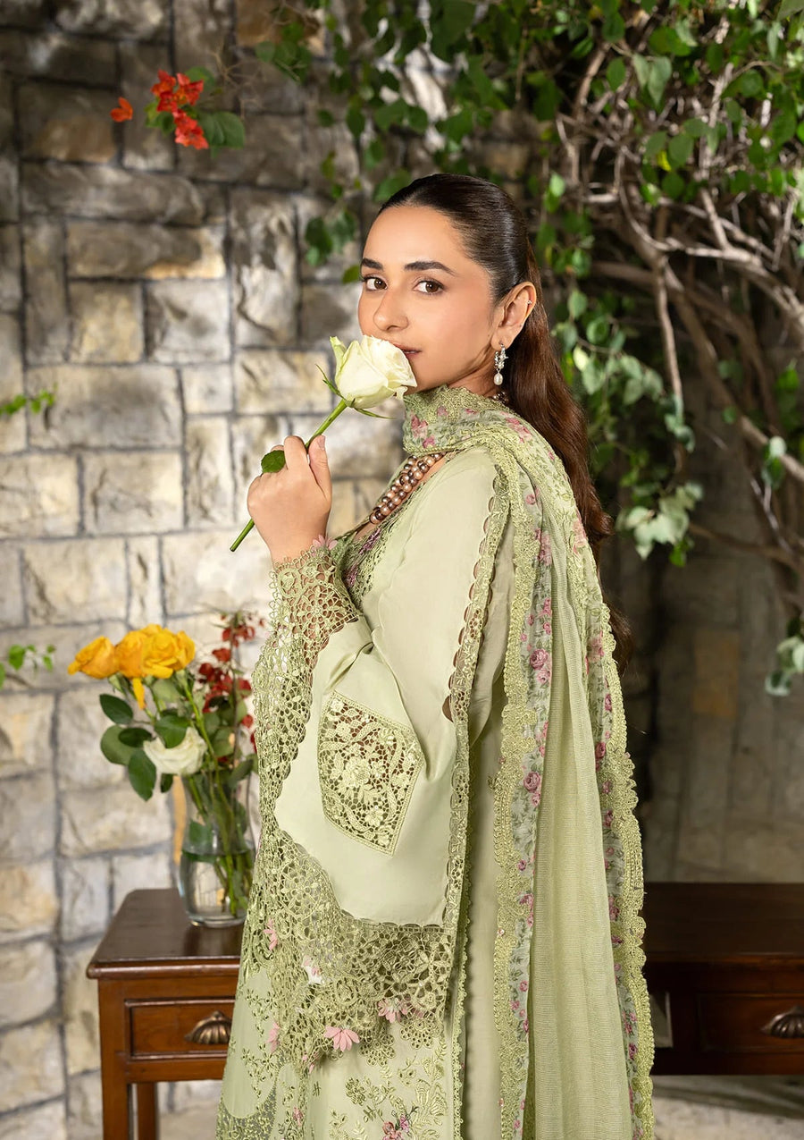 Elaf Premium Embroidered Luxury Lawn Unstitched 3Pc Suit ELY-11 SPANISH MUSE