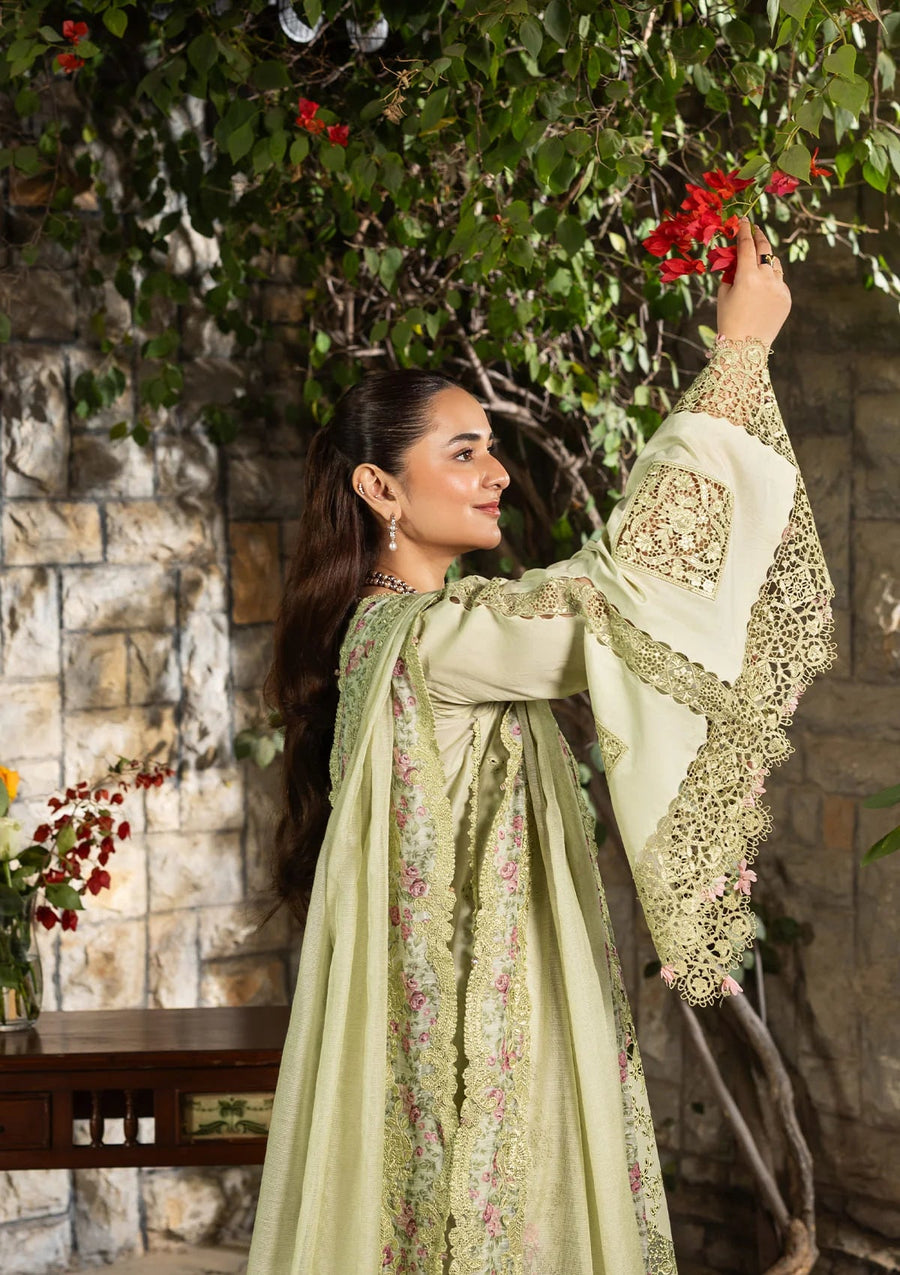 Elaf Premium Embroidered Luxury Lawn Unstitched 3Pc Suit ELY-11 SPANISH MUSE