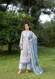 Elaf Premium Embroidered Luxury Lawn Unstitched 3Pc Suit ELY-12 SKY BLISS