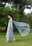 Elaf Premium Embroidered Luxury Lawn Unstitched 3Pc Suit ELY-12 SKY BLISS