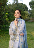 Elaf Premium Embroidered Luxury Lawn Unstitched 3Pc Suit ELY-12 SKY BLISS