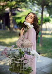 Elaf Premium Embroidered Luxury Lawn Unstitched 3Pc Suit ELY-01A MAISON PINK