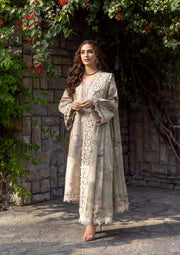 Elaf Premium Embroidered Luxury Lawn Unstitched 3Pc Suit ELY-02A CAMELLIA