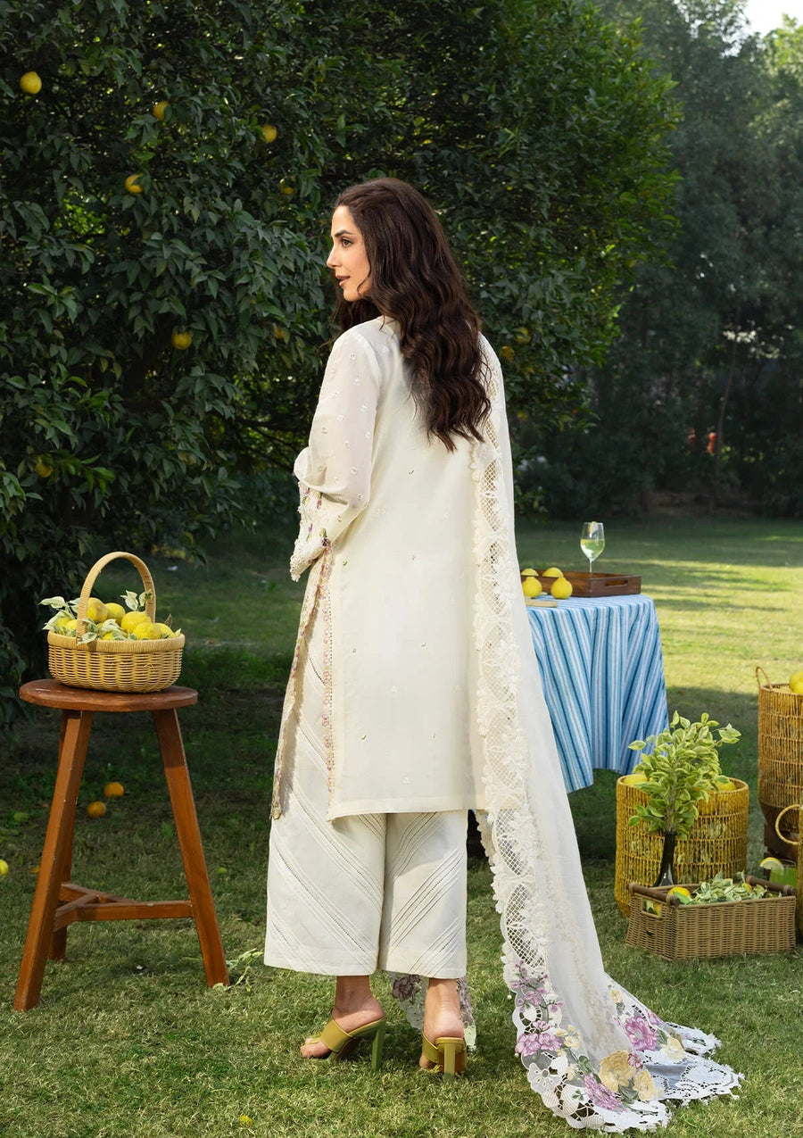 Elaf Premium Embroidered Luxury Lawn Unstitched 3Pc Suit ELY-03A PERLE