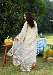 Elaf Premium Embroidered Luxury Lawn Unstitched 3Pc Suit ELY-03A PERLE