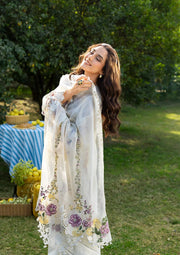 Elaf Premium Embroidered Luxury Lawn Unstitched 3Pc Suit ELY-03A PERLE