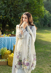 Elaf Premium Embroidered Luxury Lawn Unstitched 3Pc Suit ELY-03A PERLE