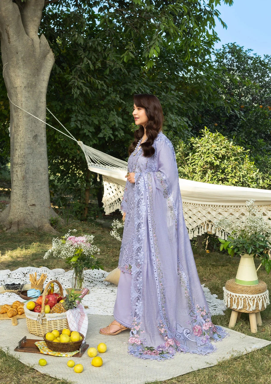 Elaf Premium Embroidered Luxury Lawn Unstitched 3Pc Suit ELY-03B PARADISE