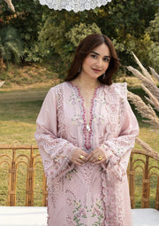 Elaf Premium Embroidered Luxury Lawn Unstitched 3Pc Suit ELY-04A BLOOMING