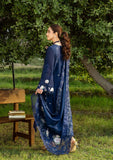Elaf Premium Embroidered Luxury Lawn Unstitched 3Pc Suit ELY-04B BLUE BELLE