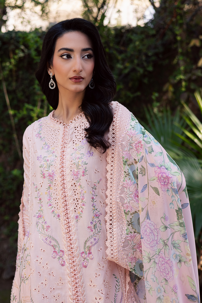 Zarposh Celia Embroidered Luxury Lawn Unstitched 3Pc Suit - ELYSE