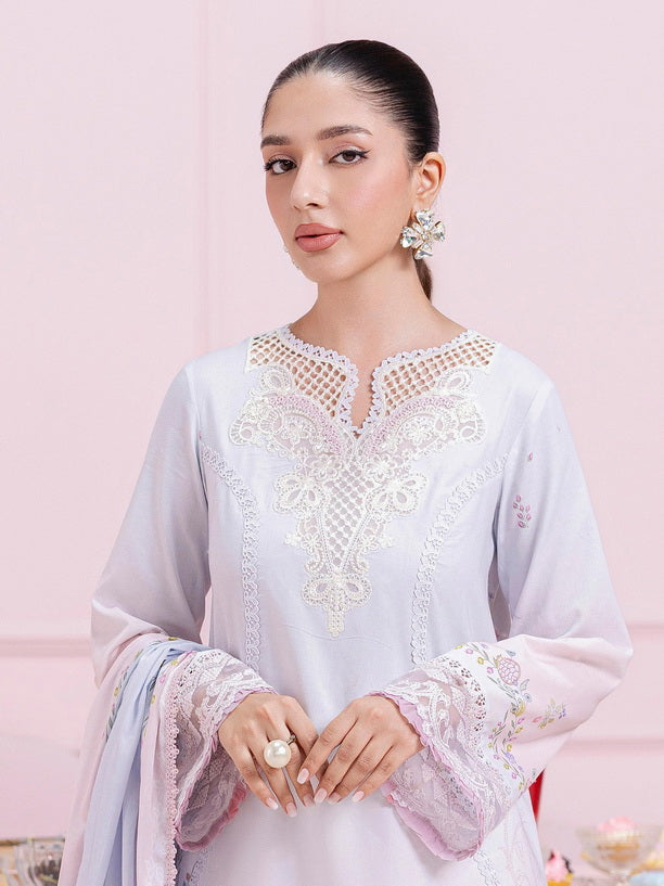 Qalamkar QPrints Embroidered Lawn Unstitched 3Pc Suit EM-01B BLAIR
