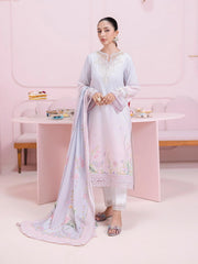 Qalamkar QPrints Embroidered Lawn Unstitched 3Pc Suit EM-01B BLAIR