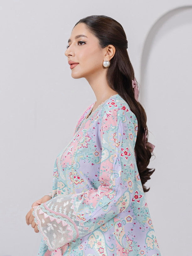 Qalamkar QPrints Embroidered Lawn Unstitched 3Pc Suit EM-03A JADE