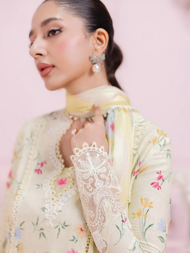 Qalamkar QPrints Embroidered Lawn Unstitched 3Pc Suit EM-04B LAUREL