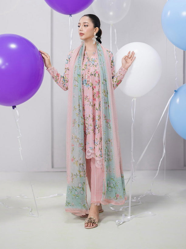 Qalamkar QPrints Embroidered Lawn Unstitched 3Pc Suit EM-05A ZELDA