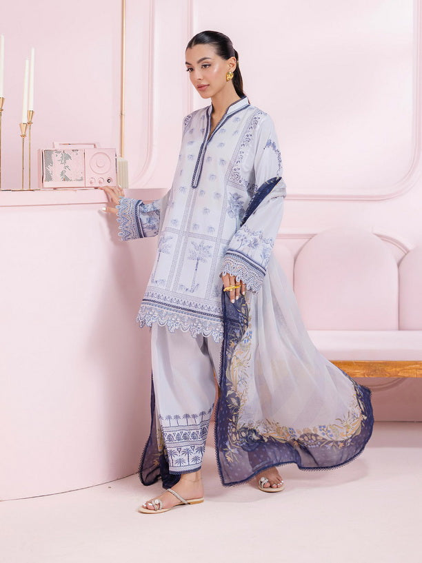 Qalamkar QPrints Embroidered Lawn Unstitched 3Pc Suit EM-06A SAGE