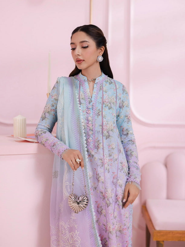 Qalamkar QPrints Embroidered Lawn Unstitched 3Pc Suit EM-08B VERA