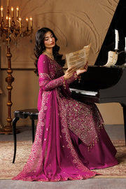 Emaan Adeel Celeste Embroidered Chiffon Unstitched 3Pc Suit - EMBER
