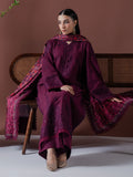 Faiza Faisal Winter Unstitched Embroidered Khaddar 3Pc Suit - Ember