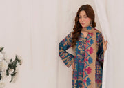 Feathers Digital Printed Dhanak Unstitched 3Pc Suit EMBERLY-FT588