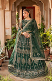 Aylin Wedding Formal Embroidered Net Unstitched 3Pc Suit - EMERALD