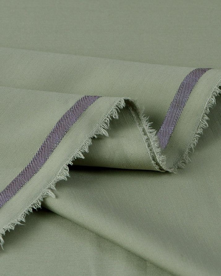 Pastel by edenrobe Men's Unstitched Cotton Fabric Suit - Light Green