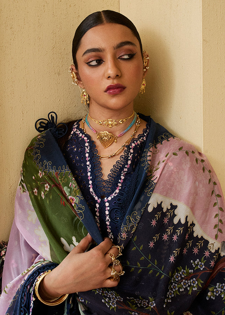 Suffuse Eid Unstitched Embroidered Lawn 3Pc Suit - ENA