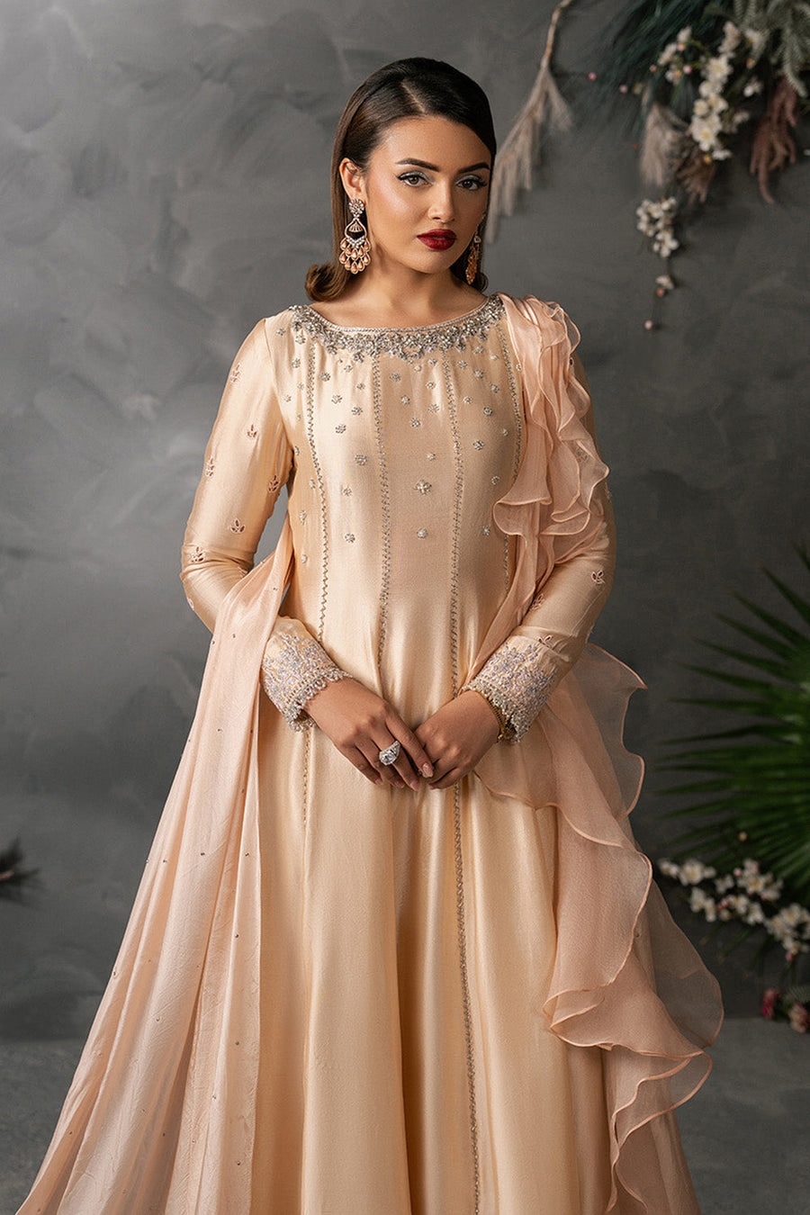 Zariya Anahira Ready to Wear Silk Organza 3Pc Suit ZB50081 ENA