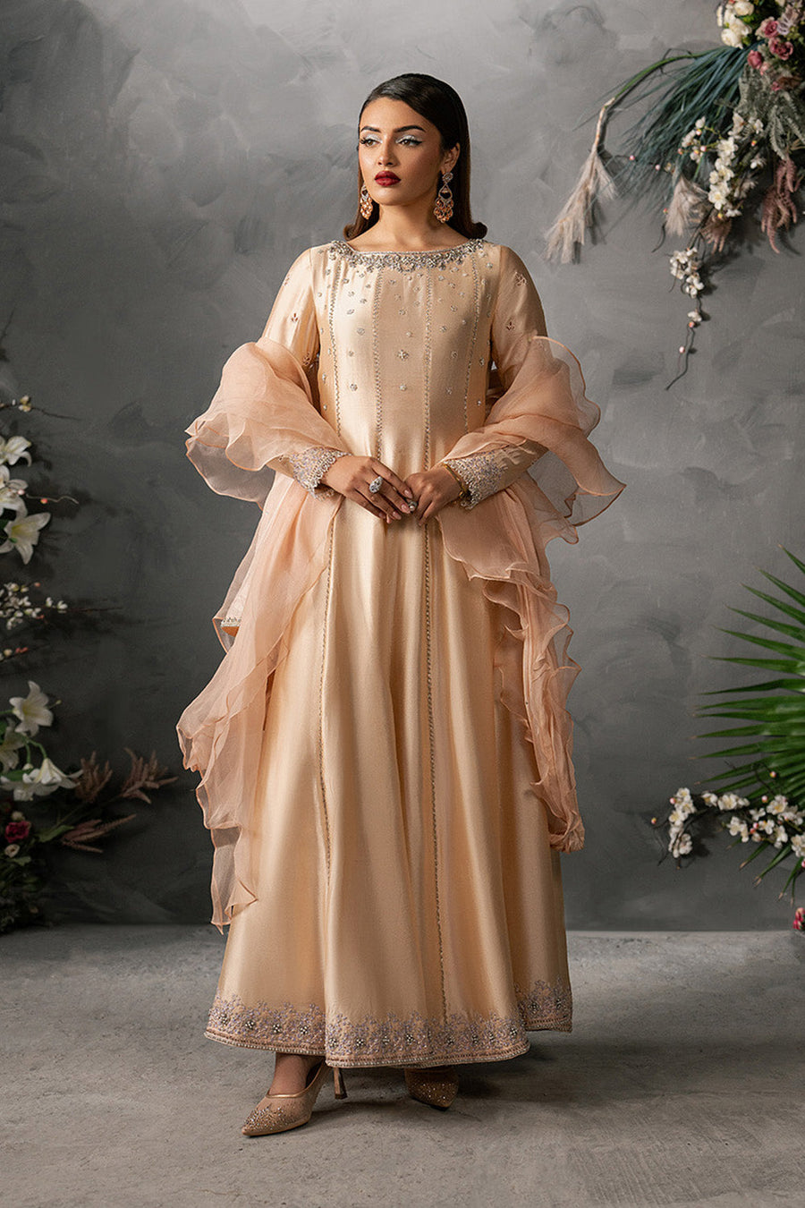 Zariya Anahira Ready to Wear Silk Organza 3Pc Suit ZB50081 ENA