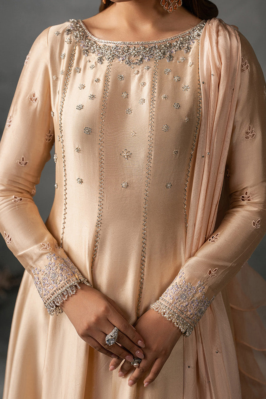 Zariya Anahira Ready to Wear Silk Organza 3Pc Suit ZB50081 ENA