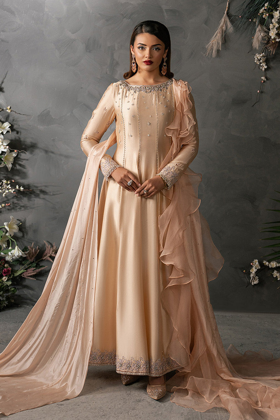 Zariya Anahira Ready to Wear Silk Organza 3Pc Suit ZB50081 ENA